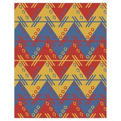 Aztec South American Pattern Zig Zag Drawstring Bag (small) by Nexatart