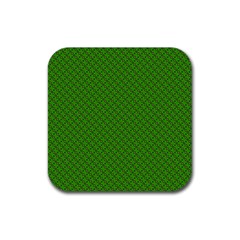 Paper Pattern Green Scrapbooking Rubber Coaster (square)  by Nexatart