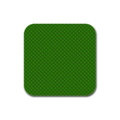 Paper Pattern Green Scrapbooking Rubber Square Coaster (4 Pack)  by Nexatart