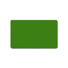 Paper Pattern Green Scrapbooking Magnet (name Card) by Nexatart