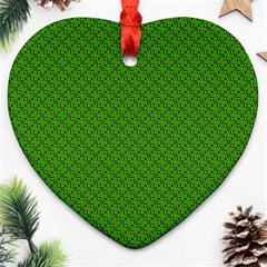 Paper Pattern Green Scrapbooking Heart Ornament (two Sides) by Nexatart