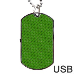 Paper Pattern Green Scrapbooking Dog Tag Usb Flash (one Side) by Nexatart