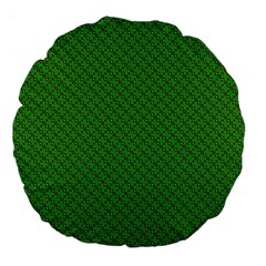 Paper Pattern Green Scrapbooking Large 18  Premium Flano Round Cushions by Nexatart