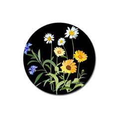 Flowers Of The Field Magnet 3  (round) by Nexatart