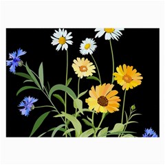 Flowers Of The Field Large Glasses Cloth (2-side) by Nexatart