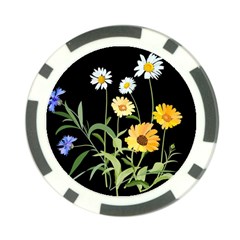 Flowers Of The Field Poker Chip Card Guard by Nexatart