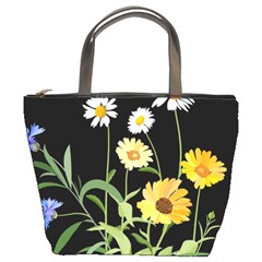 Flowers Of The Field Bucket Bags by Nexatart