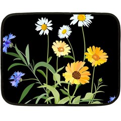 Flowers Of The Field Fleece Blanket (mini) by Nexatart