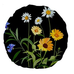 Flowers Of The Field Large 18  Premium Round Cushions by Nexatart