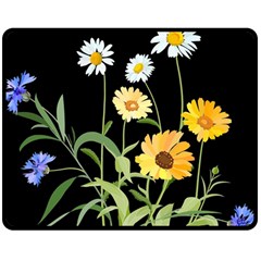 Flowers Of The Field Double Sided Fleece Blanket (medium)  by Nexatart