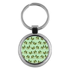 Green Butterflies Key Chains (round)  by linceazul