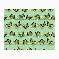 Green Butterflies Small Glasses Cloth by linceazul