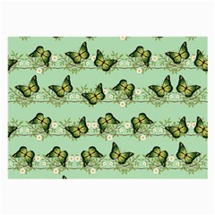 Green Butterflies Large Glasses Cloth (2-side) by linceazul