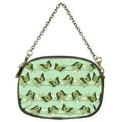 Green Butterflies Chain Purses (two Sides)  by linceazul