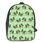 Green Butterflies School Bags(Large)  Front