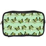 Green Butterflies Toiletries Bags 2-Side Back