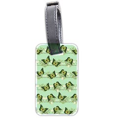 Green Butterflies Luggage Tags (two Sides) by linceazul