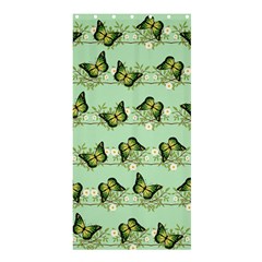 Green Butterflies Shower Curtain 36  X 72  (stall)  by linceazul