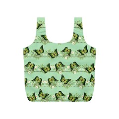 Green Butterflies Full Print Recycle Bags (s)  by linceazul