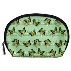 Green Butterflies Accessory Pouches (large)  by linceazul