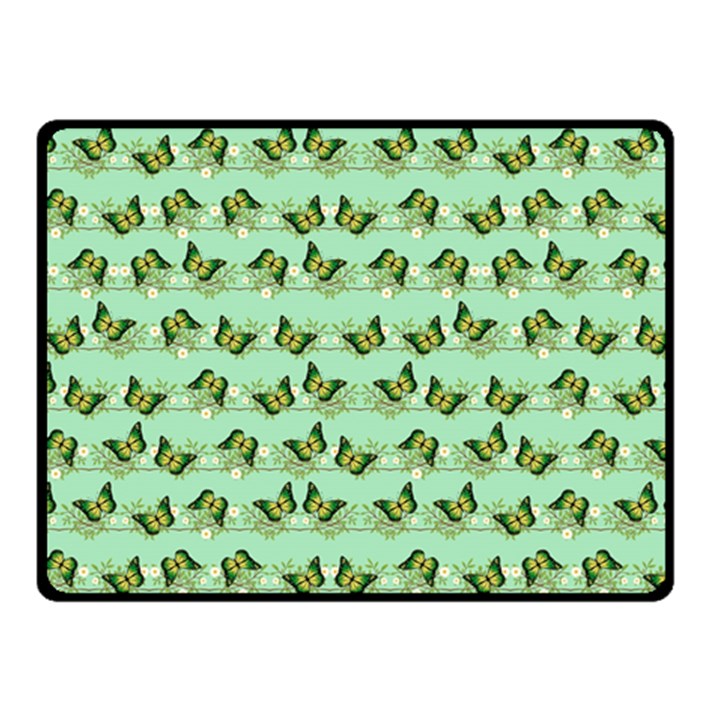 Green Butterflies Fleece Blanket (Small)