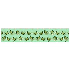 Green Butterflies Flano Scarf (small) by linceazul