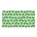 Green Butterflies Satin Wrap Front