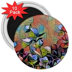 Spring Flowers Magic Cube 3  Magnets (10 Pack)  by DeneWestUK