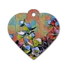 Spring Flowers Magic Cube Dog Tag Heart (one Side) by DeneWestUK