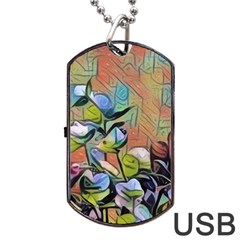 Spring Flowers Magic Cube Dog Tag Usb Flash (one Side) by DeneWestUK