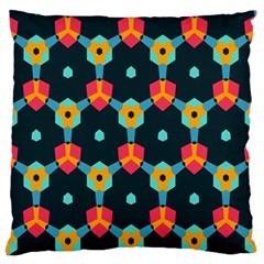 Connected Shapes Pattern    Standard Flano Cushion Case (two Sides) by LalyLauraFLM