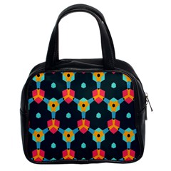 Connected Shapes Pattern          Classic Handbag (two Sides) by LalyLauraFLM