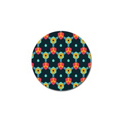 Connected Shapes Pattern          Golf Ball Marker (4 Pack) by LalyLauraFLM