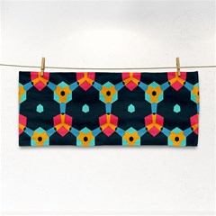 Connected Shapes Pattern          Hand Towel by LalyLauraFLM