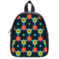 Connected Shapes Pattern          School Bag (small) by LalyLauraFLM