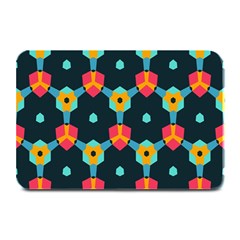 Connected Shapes Pattern         Large Bar Mat by LalyLauraFLM