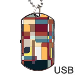 Patchwork Dog Tag Usb Flash (two Sides) by digitaldivadesigns