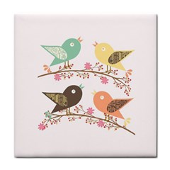 Four Birds Tile Coasters by linceazul