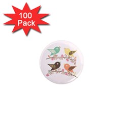 Four Birds 1  Mini Magnets (100 Pack)  by linceazul