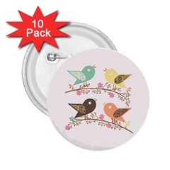 Four Birds 2 25  Buttons (10 Pack)  by linceazul