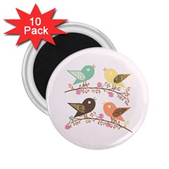 Four Birds 2 25  Magnets (10 Pack)  by linceazul