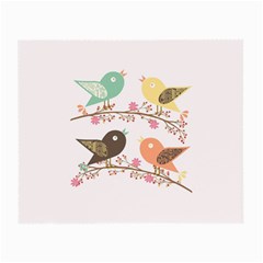 Four Birds Small Glasses Cloth by linceazul