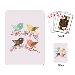 Four Birds Playing Card by linceazul