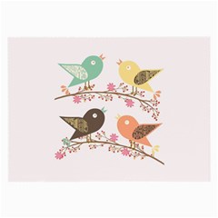 Four Birds Large Glasses Cloth (2-side) by linceazul