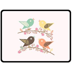 Four Birds Fleece Blanket (large)  by linceazul