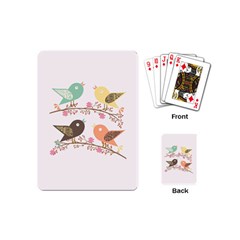 Four Birds Playing Cards (mini)  by linceazul