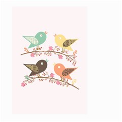 Four Birds Large Garden Flag (two Sides) by linceazul