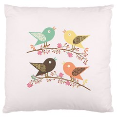 Four Birds Large Cushion Case (one Side) by linceazul