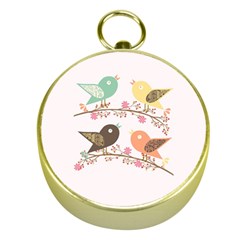 Four Birds Gold Compasses by linceazul