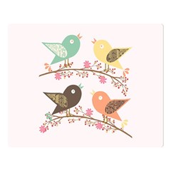 Four Birds Double Sided Flano Blanket (large)  by linceazul